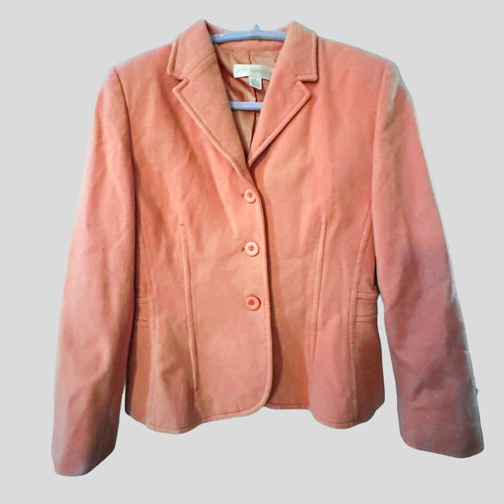 Vintage Petite Sophisticate Peach Blazer 6P Soft Tailored Jacket